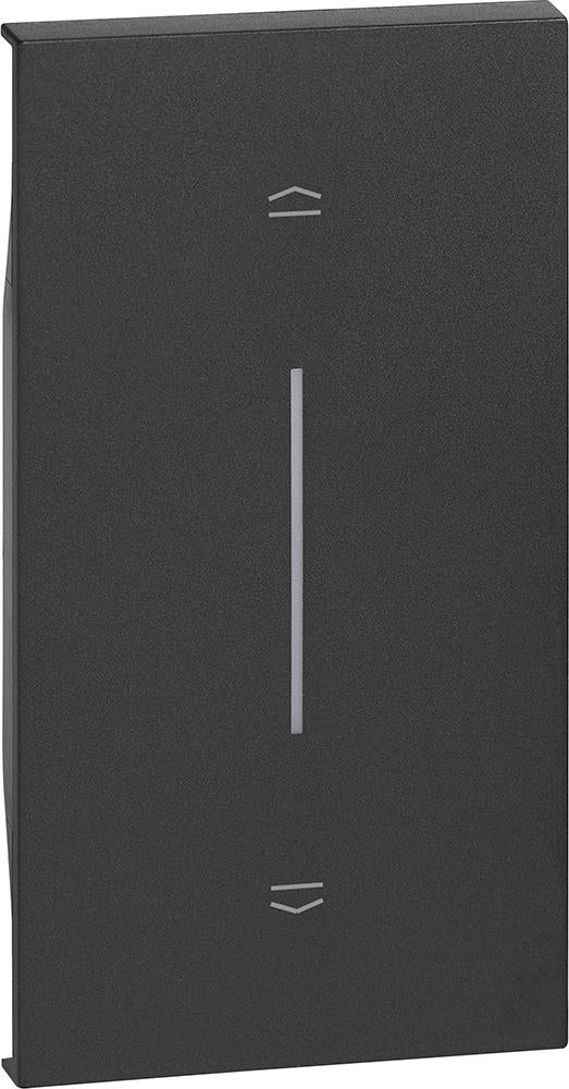 Лицев панел за бутон за щори 2 мод. цвят Черен Living Now Bticino