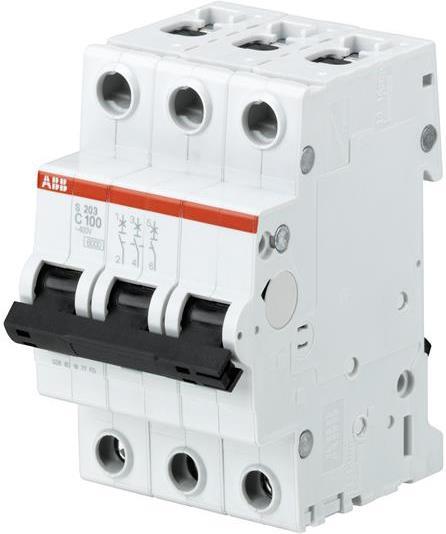 Автоматичен прекъсвач S203 3P 80A крива С 6kA ABB