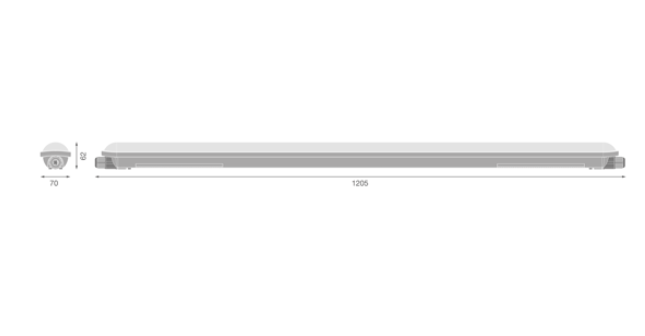 ОСВ .ТЯЛО LED DAMP PROOF ECO 33 W 4000 K 5670 lm , IP65