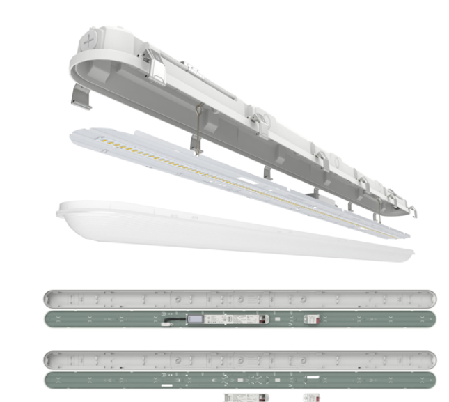 ОСВ . ТЯЛО LED DAMP PROOF CBO 32 W , 4000 / 6500 K , 4800 lm