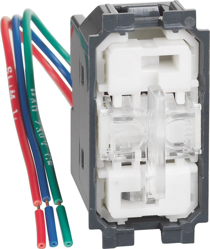 Трипозиционен ключ с индикатор за хотелска система "почисти/не безпокой" 1 мод. Living Now Bticino