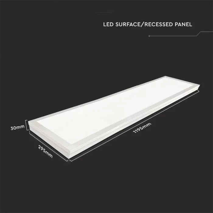 40 W LED Панел Външен Монтаж 1200 x 300 4000 k