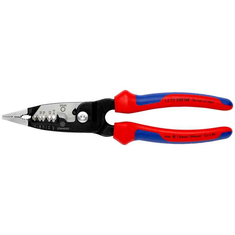 Клещи инсталаторски 5-в-1, синьо-червена ръкохватка 200мм, Knipex