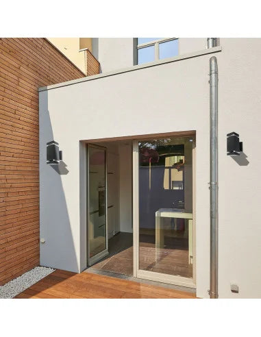 LED Стенна Лампа Черна Квадрат IP 44