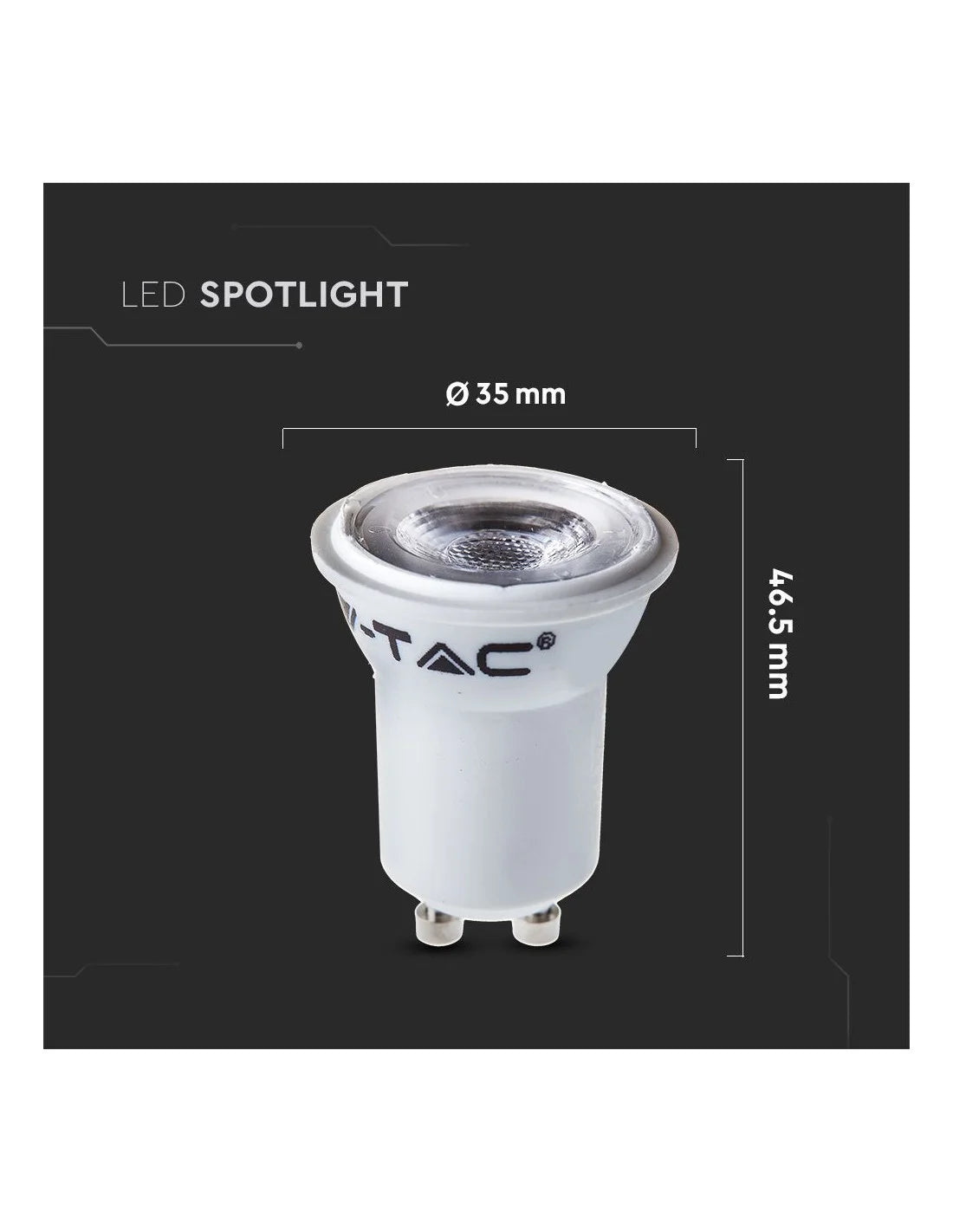 LED Крушка SAMSUNG Чип GU 10 2 W MR11 80 RA 6400 K