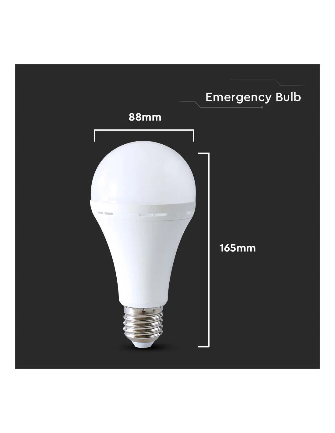 LED Крушка 15 W E 27 A 90 Пластик Аварийна 4000 К