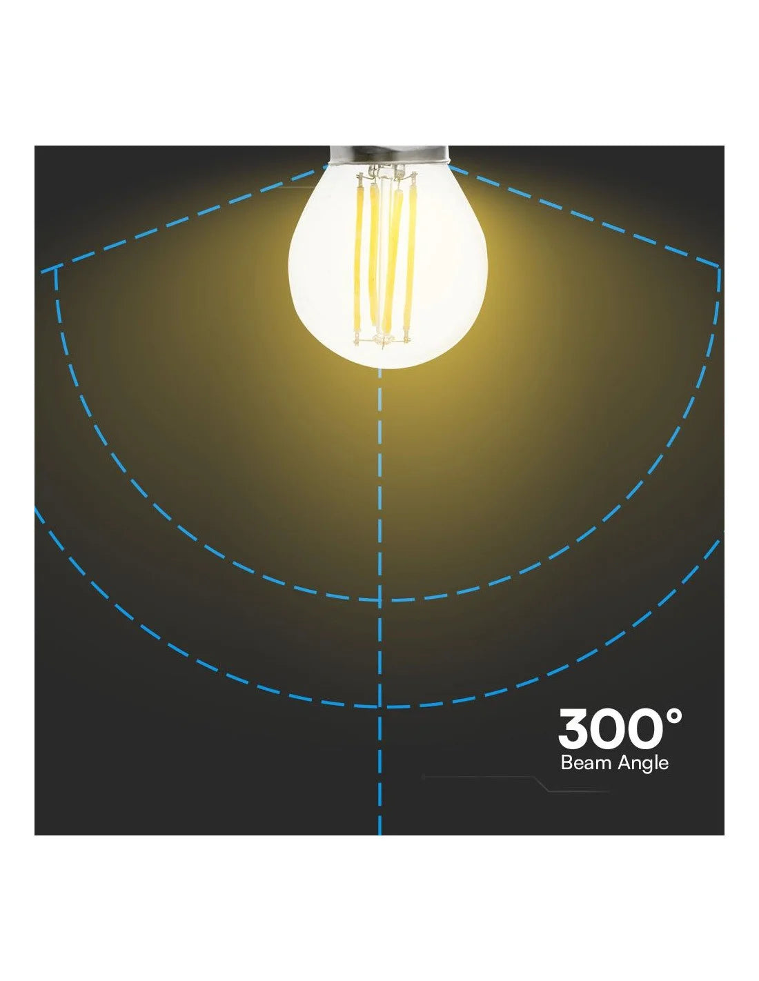 LED Крушка 6 W Filament E 27 G45 6500 К