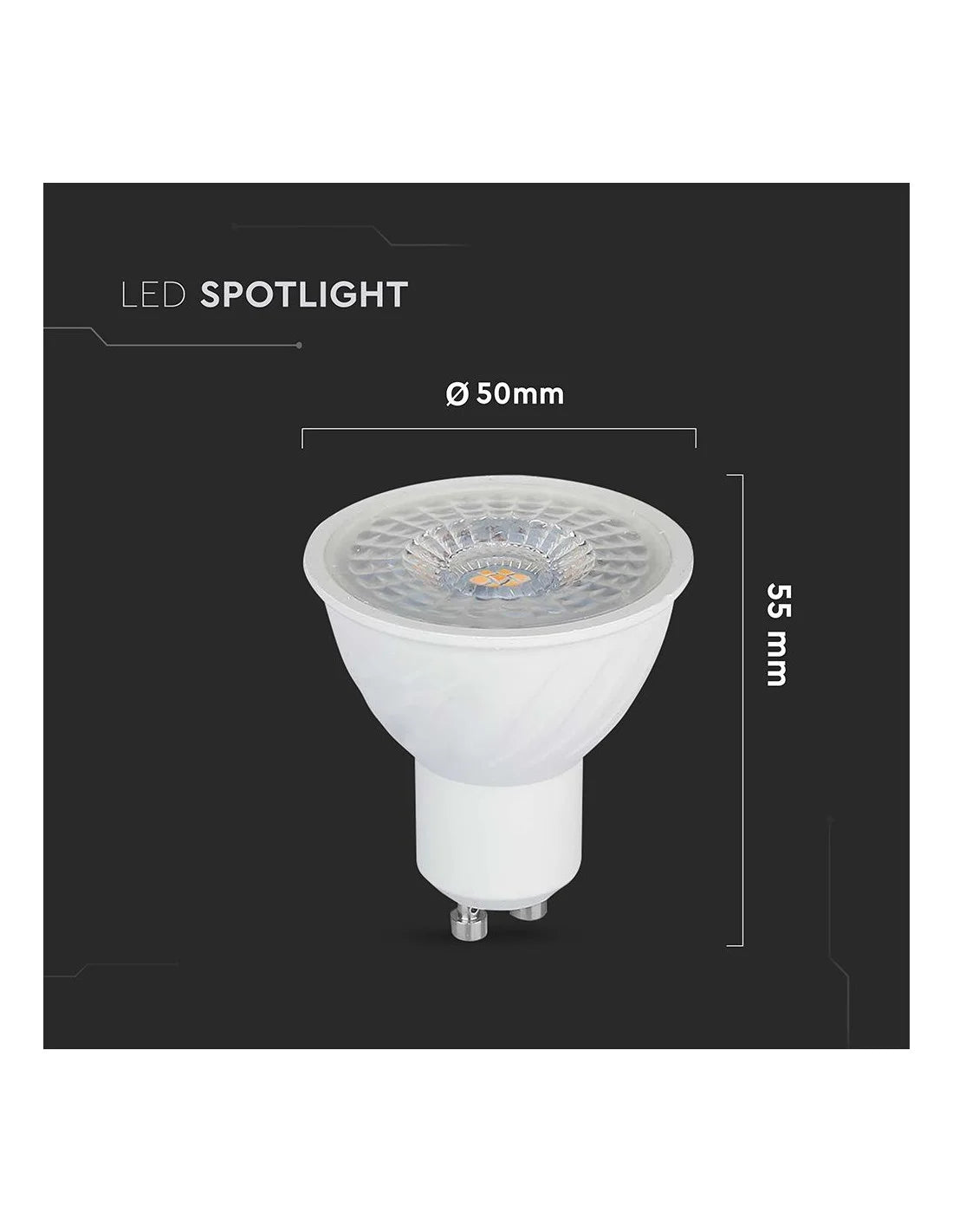 LED Крушка 6 W GU 10 SMD Пластик 110° 3000 K