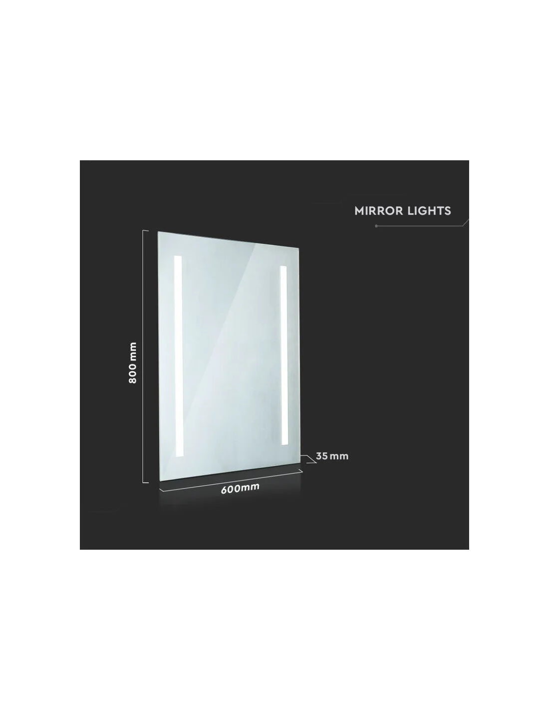 42 W LED Огледало Правоъгълник IP 44 Anti Fog 6400 K