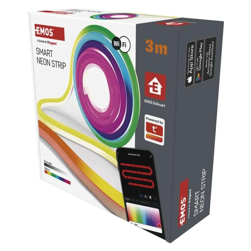 Лента LED 7.7 W RGBIC NEON 20000 h 3 м с контролер Wi - Fi GoSmart EMOS