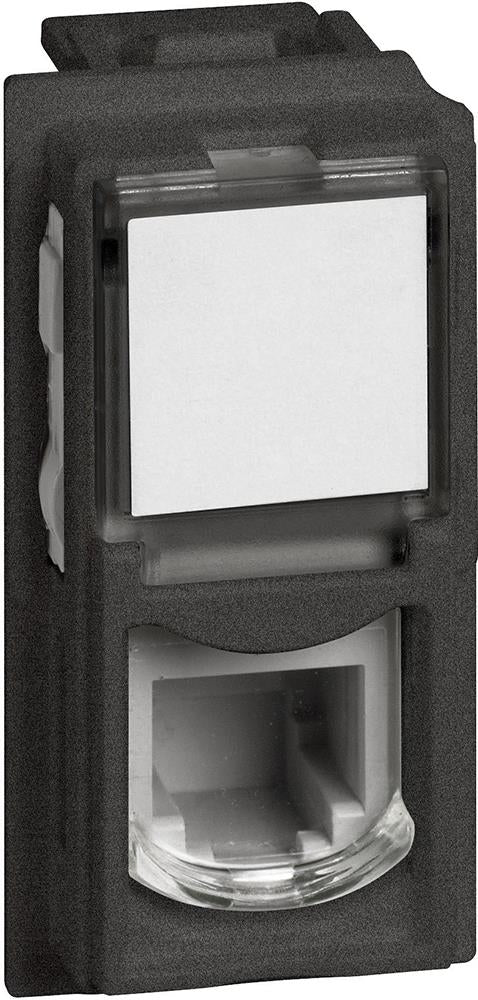 Розетка телефонна RJ11 1 мод. цвят Черен Living Now Bticino