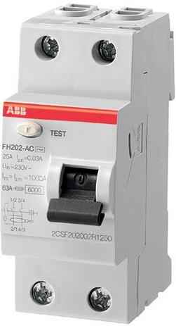 ДТЗ 2P 40A 30mА серия FH202 тип AC ABB