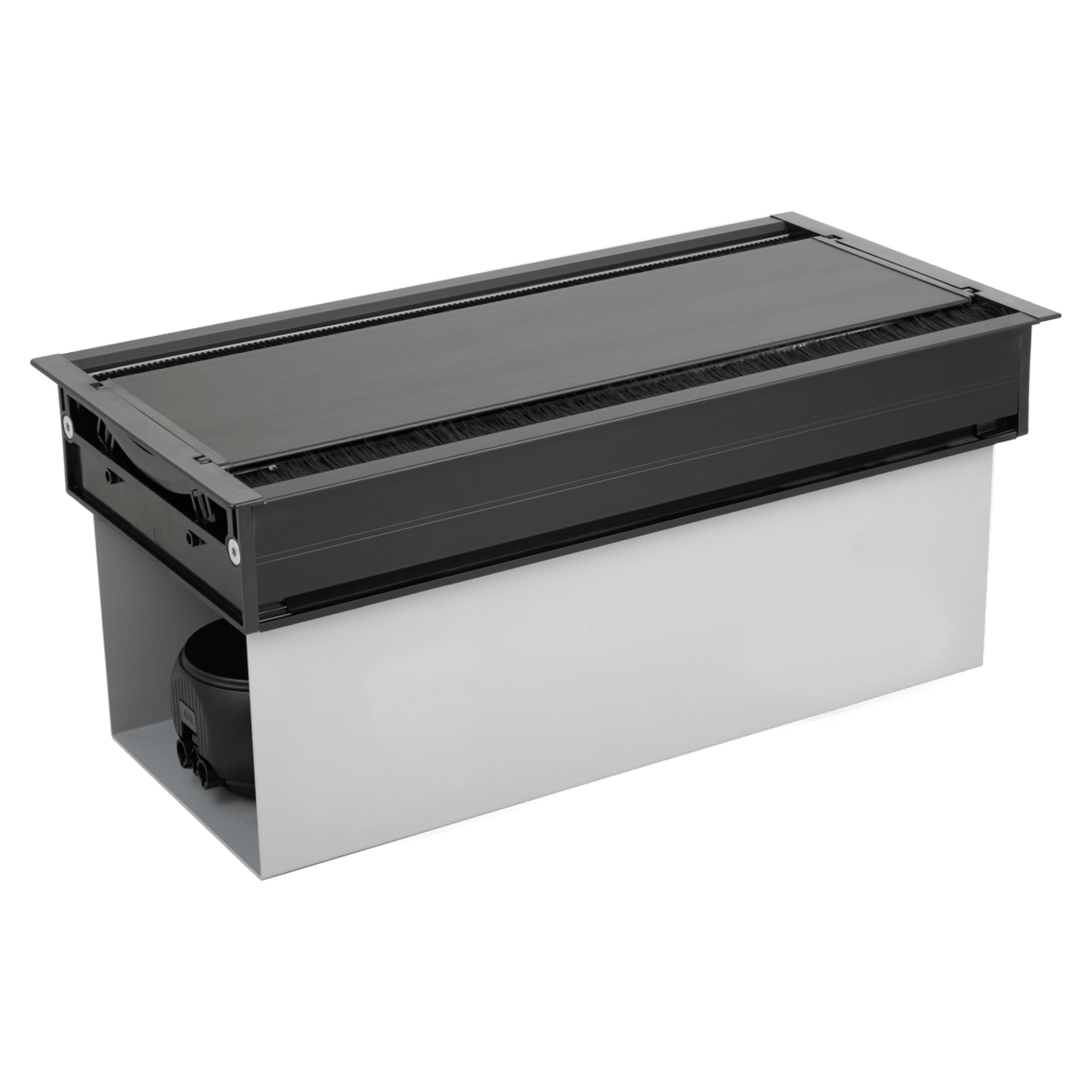 Метален капак Conference MIN , двустранен достъп , с основа за модули , черен , ABL