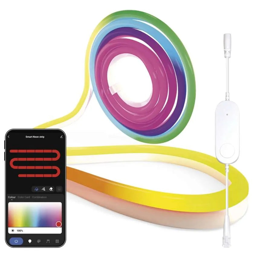 Лента LED 7.7 W RGBIC NEON 20000 h 3 м с контролер Wi - Fi GoSmart EMOS