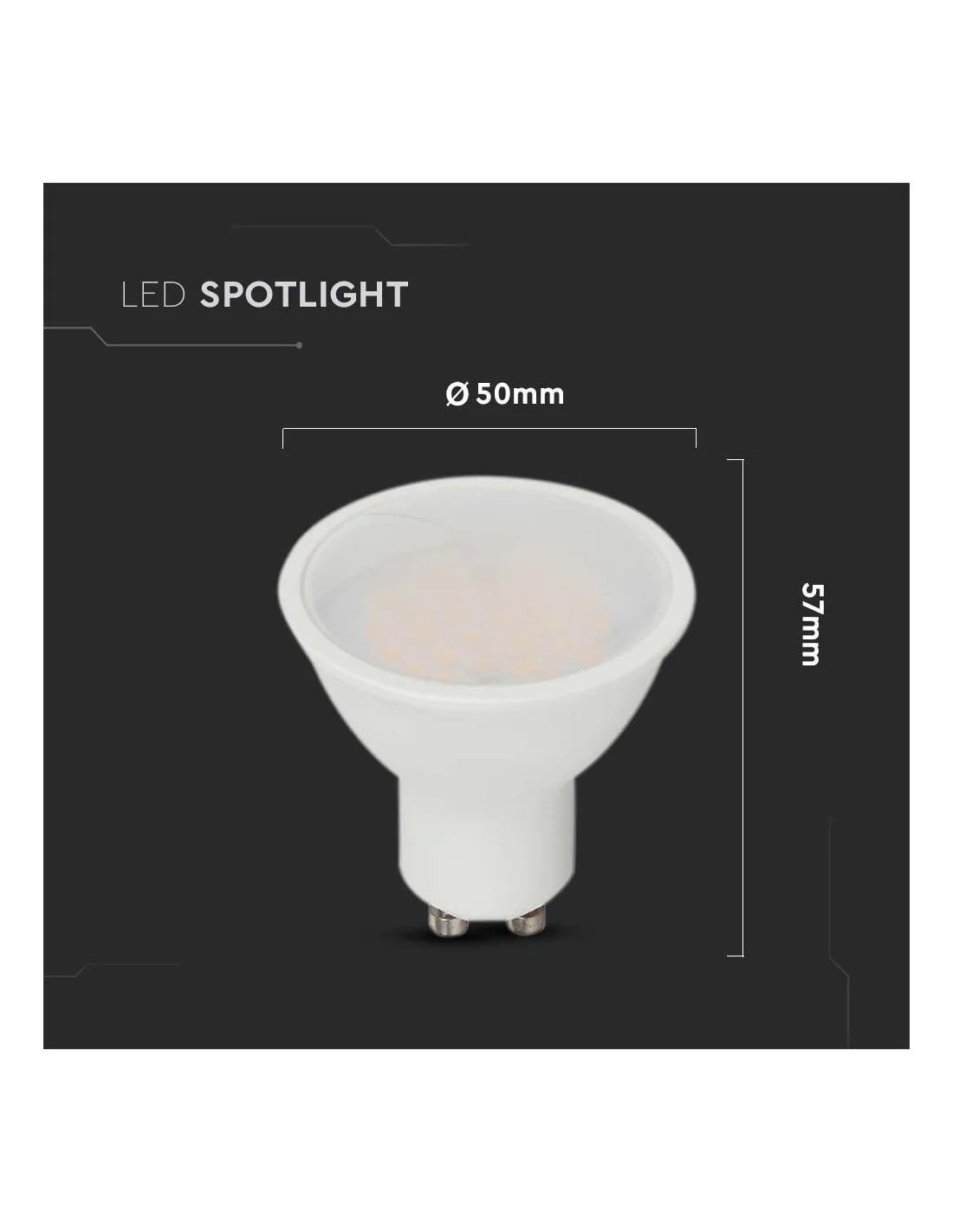LED Крушка SAMSUNG ЧИП 4.5 W GU 10 110 ° 4000 K