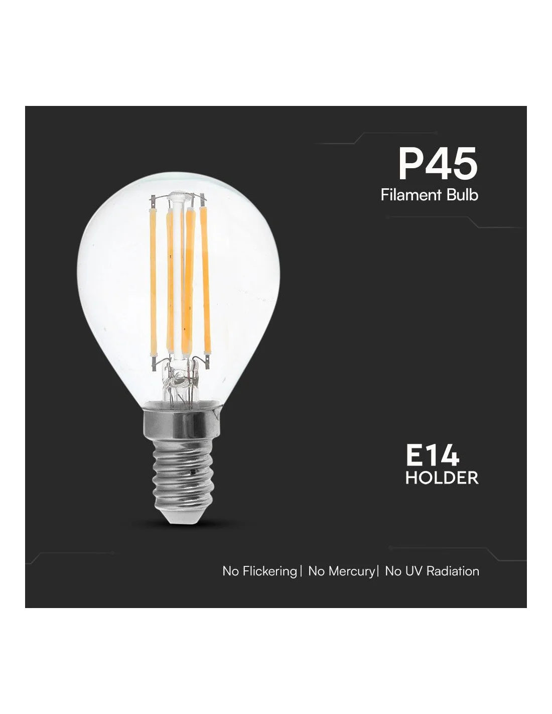 LED Крушка 6 W Filament E1 4 P45 4000 К