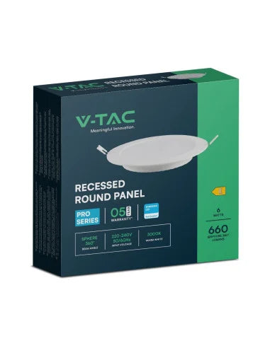 6 W LED Мини Панел SAMSUNG Чип Backlit Вграждане Кръг 6500 K