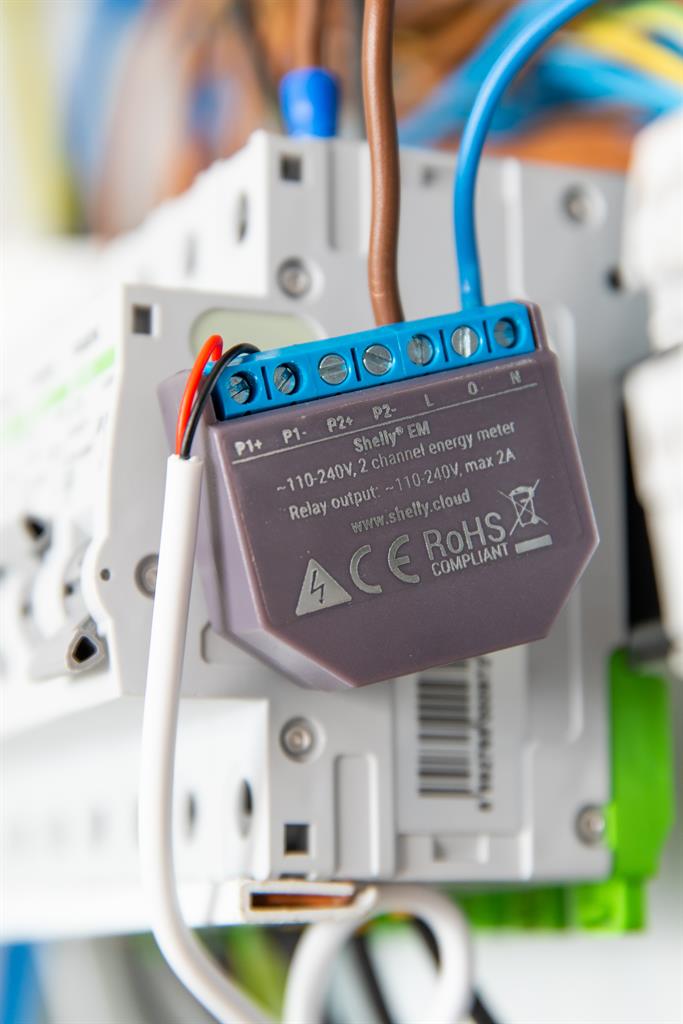 Микромодул Smart монофазен мерител 2х 120A Shelly EM - 262207S