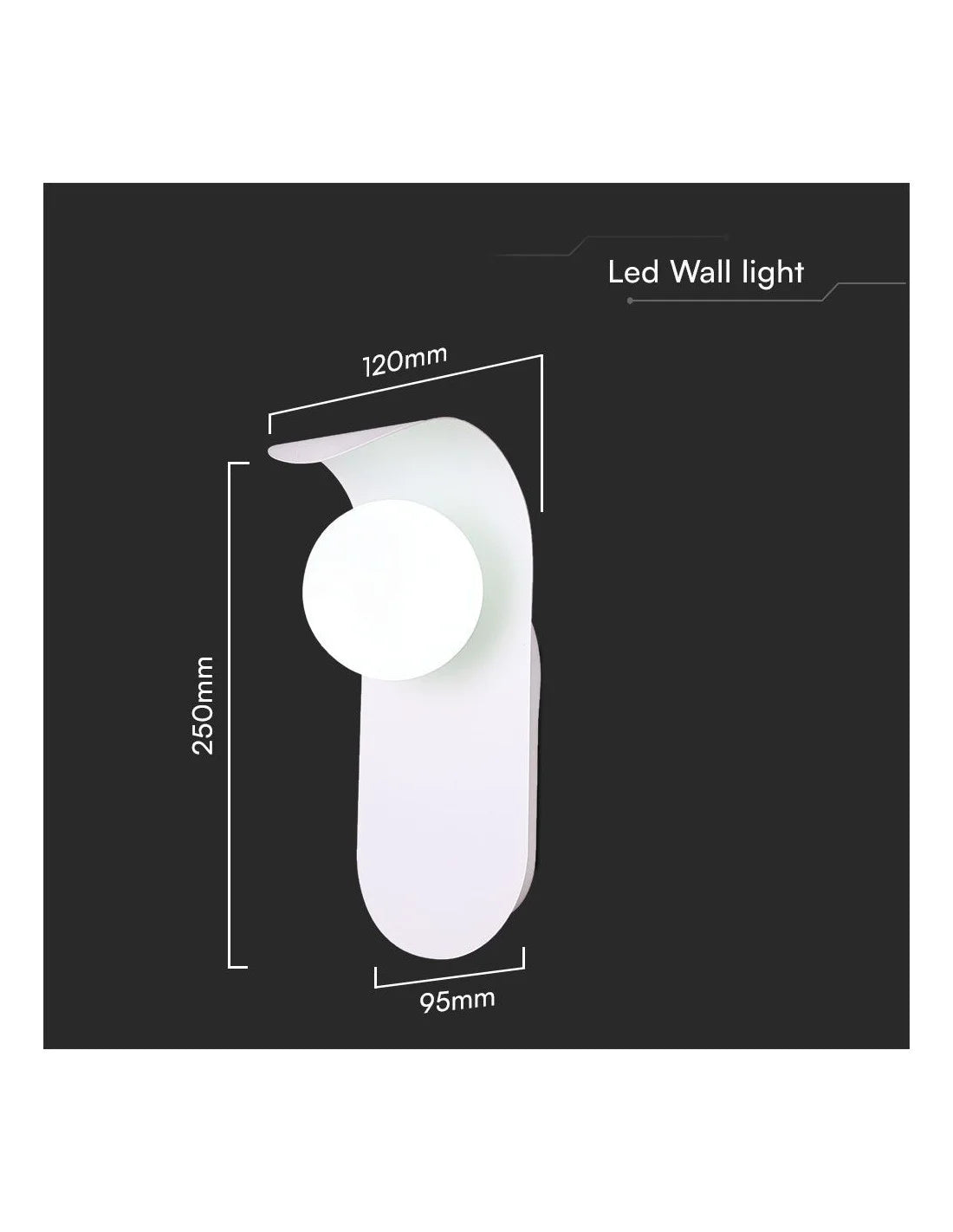 Стенна Лампа Дизайн G 9 Бяла IP 20