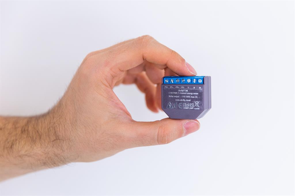 Микромодул Smart монофазен мерител 2х 120A Shelly EM - 262207S