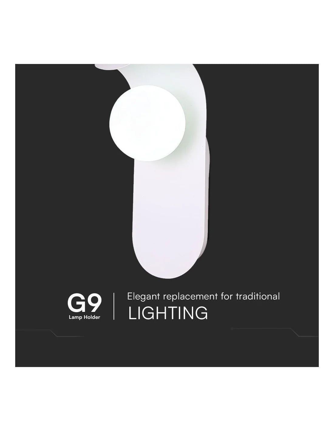 Стенна Лампа Дизайн G 9 Бяла IP 20