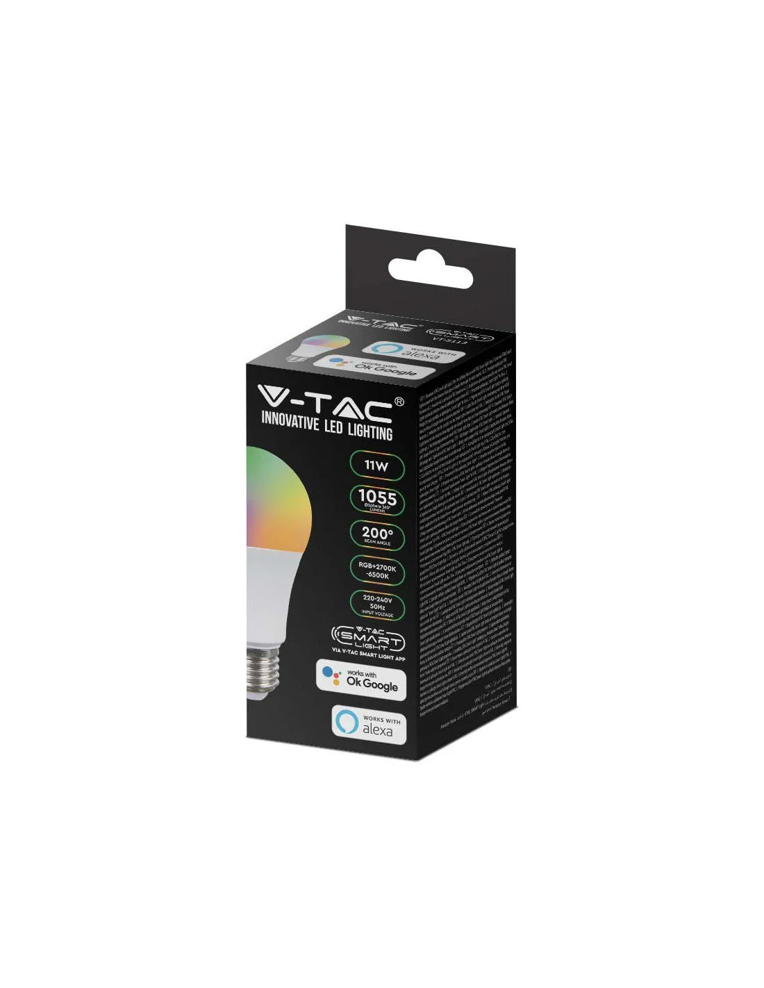 LED Крушка 11 W E 27 A 60 SMART WIFI RGB + WW + CW