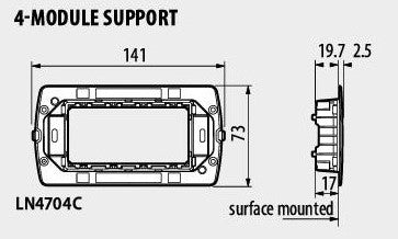 Носеща рамка 4 мод. AIR LL Bticino