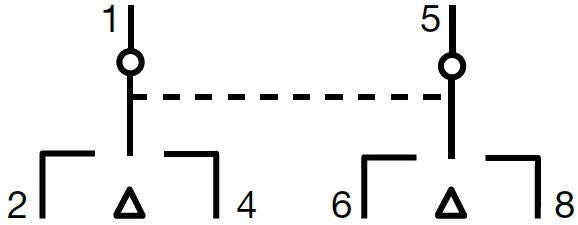 Ум шалтер I - 0 - II DIN монтаж SFT240 40 A 2 P 230 V 2 мод. Hager