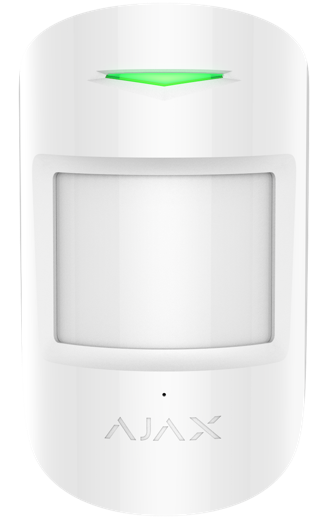 Безжичен датчик за движение PIR, 89 ° , обхват 12 m @ h = 2.4 m , IP50 , бял, MotionProtect Ajax