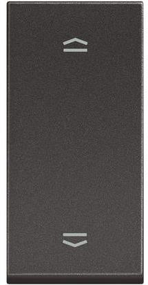 Бутон за щори 1 мод. 10A цвят Черен Classia Bticino