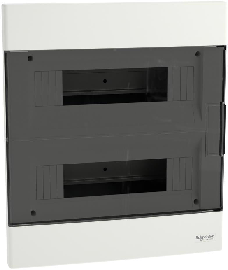 Табло за скрит монтаж 2 x1 2 мод. Easy 9 EU с прозрачна врата и Н и РЕ клеми SE