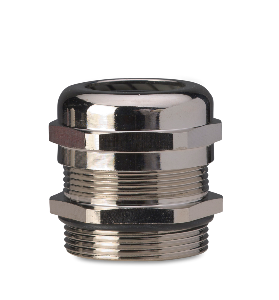 Метален щуцер без гайка,месингов никелиран М 16 х 1.5 IP68 BM