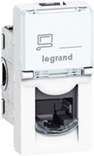 Розетка RJ45 cat.6 UTP 1 мод. цвят бял Mosaic Legrand