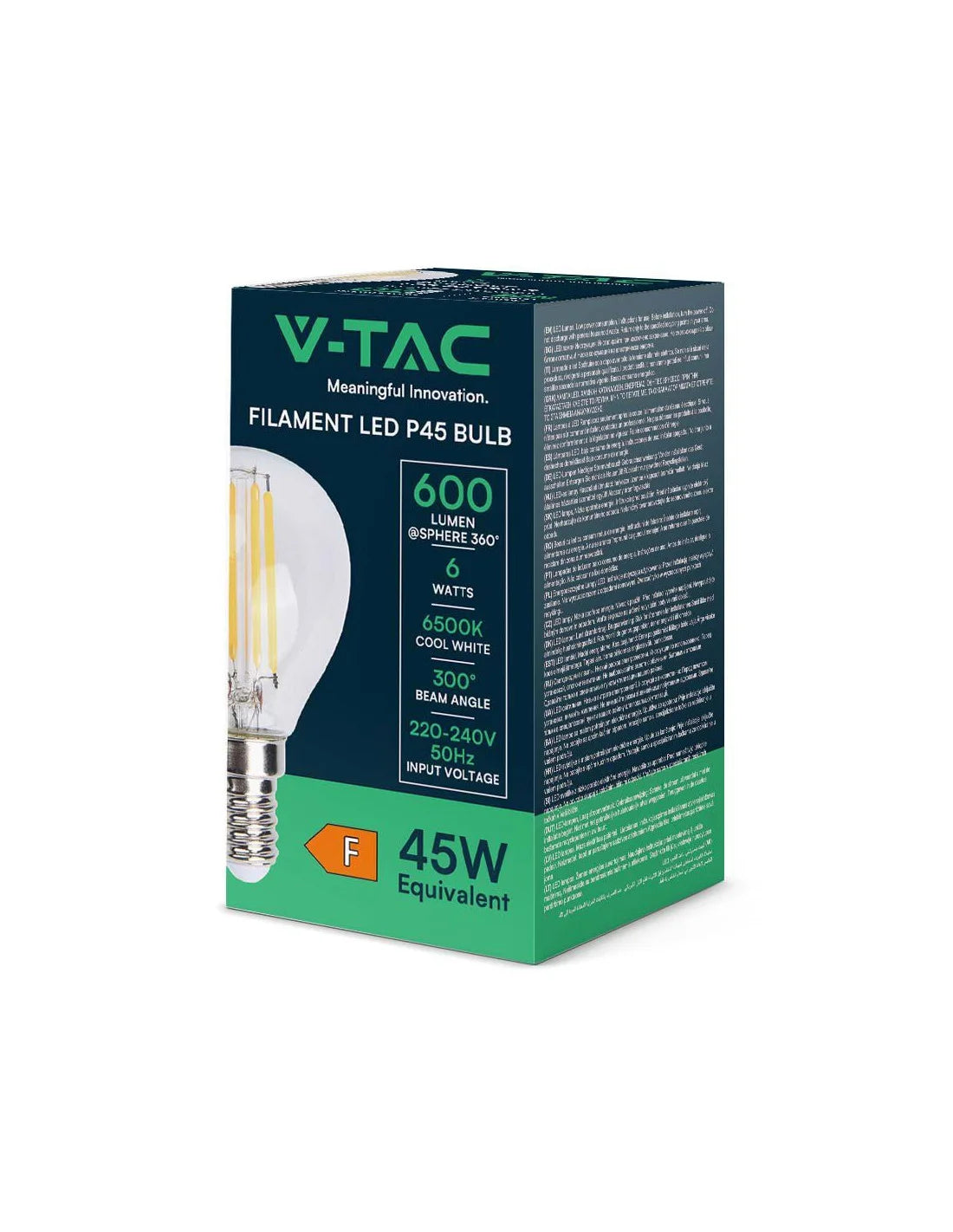 LED Крушка 6 W Filament E 14 P 45 6000 К