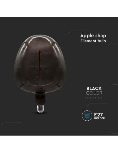 LED Крушка 4 W Filament Ябълка Черна