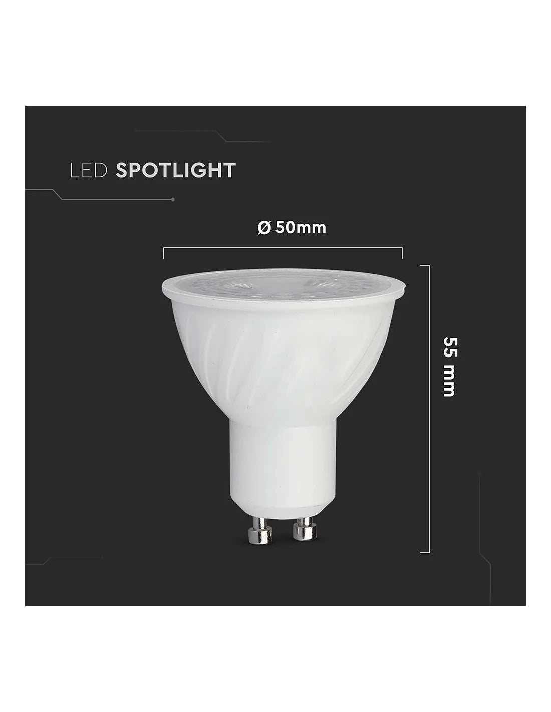 LED Крушка 6 W GU 10 SMD Пластик 38° 3000 K