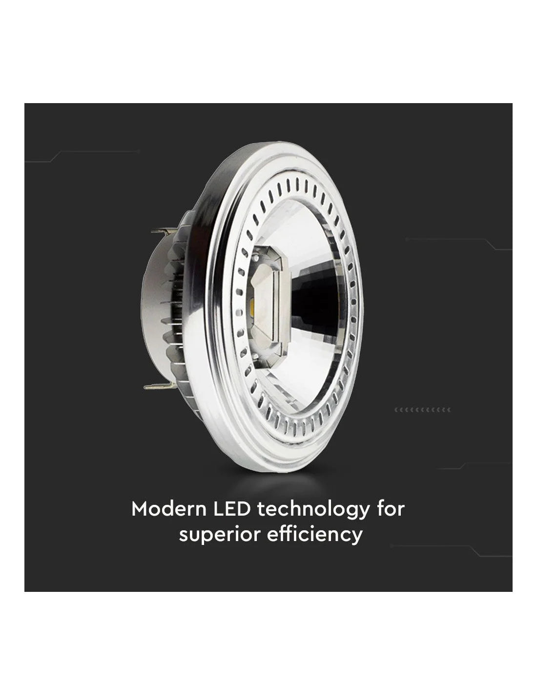 LED Крушка AR111 13.5 W 12 V 40 Градуса G 53 Чип 6400 K