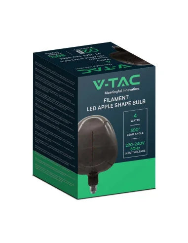 LED Крушка 4 W Filament Ябълка Черна