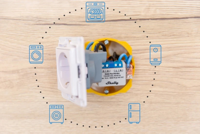 Микромодул Smart монофазен мерител 1х 16A Shelly Plus PM Mini - 265673