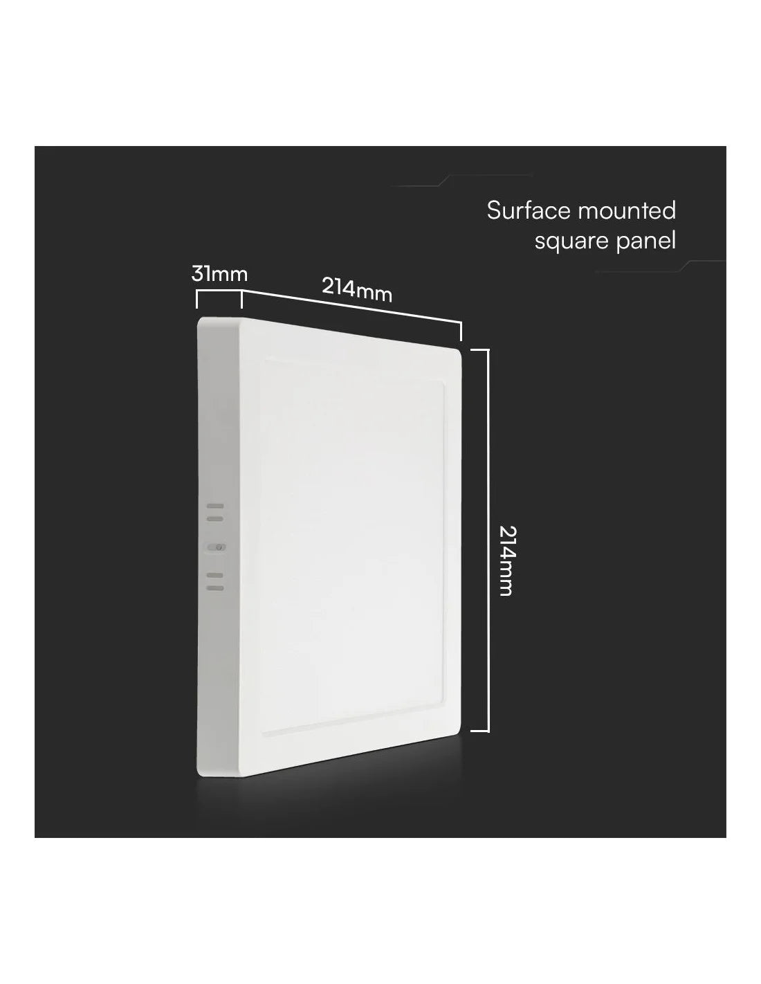 18 W LED SAMSUNG Чип Backlit Мини Панел Външен монтаж Квадрат 6500 K