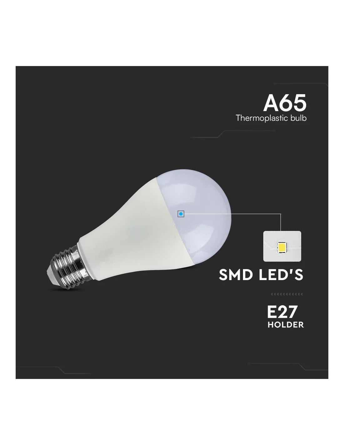 LED Крушка SAMSUNG Чип 10.5 W E 27 A60 6400 K
