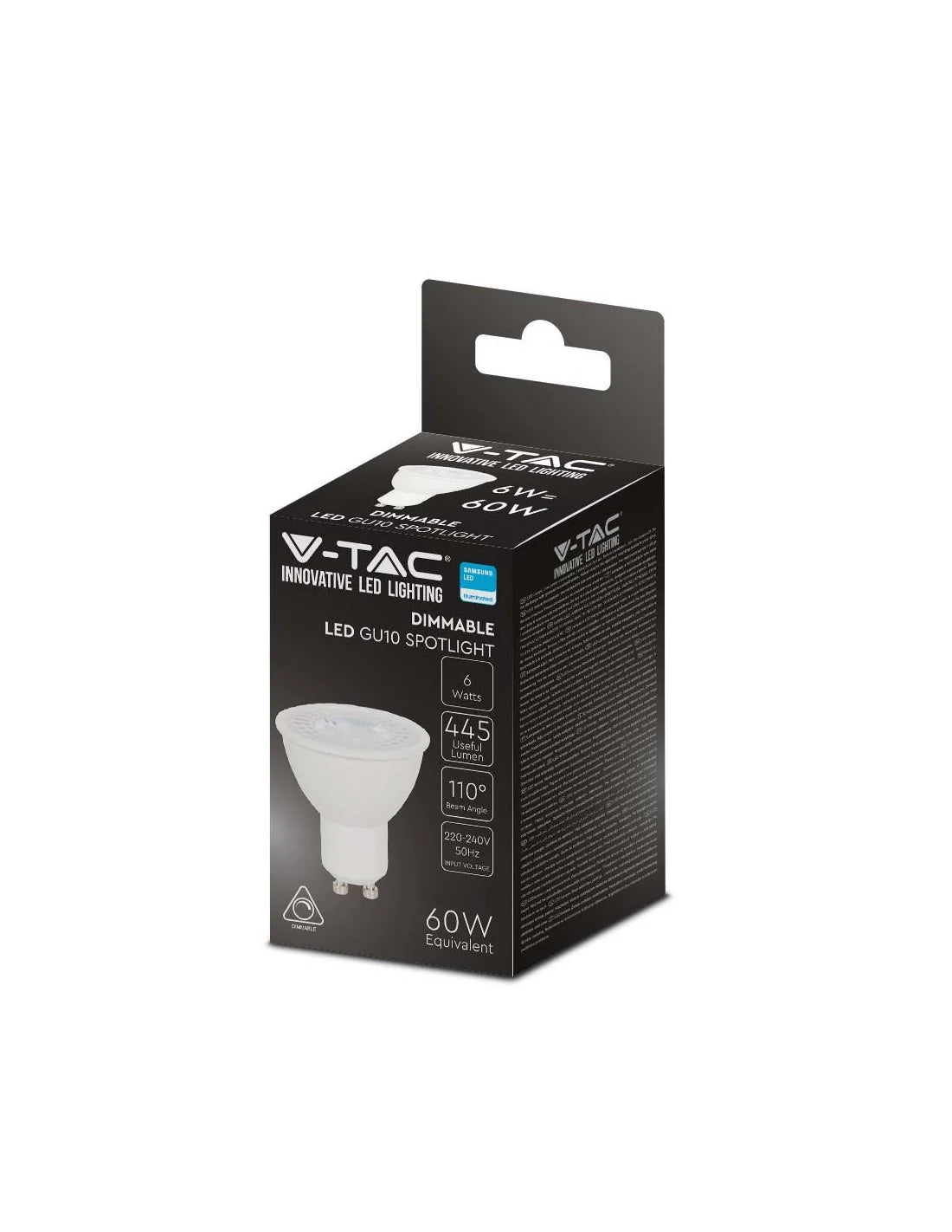 LED Крушка SAMSUNG Чип 6 W GU 10 Димираща 110 ° 6500 K