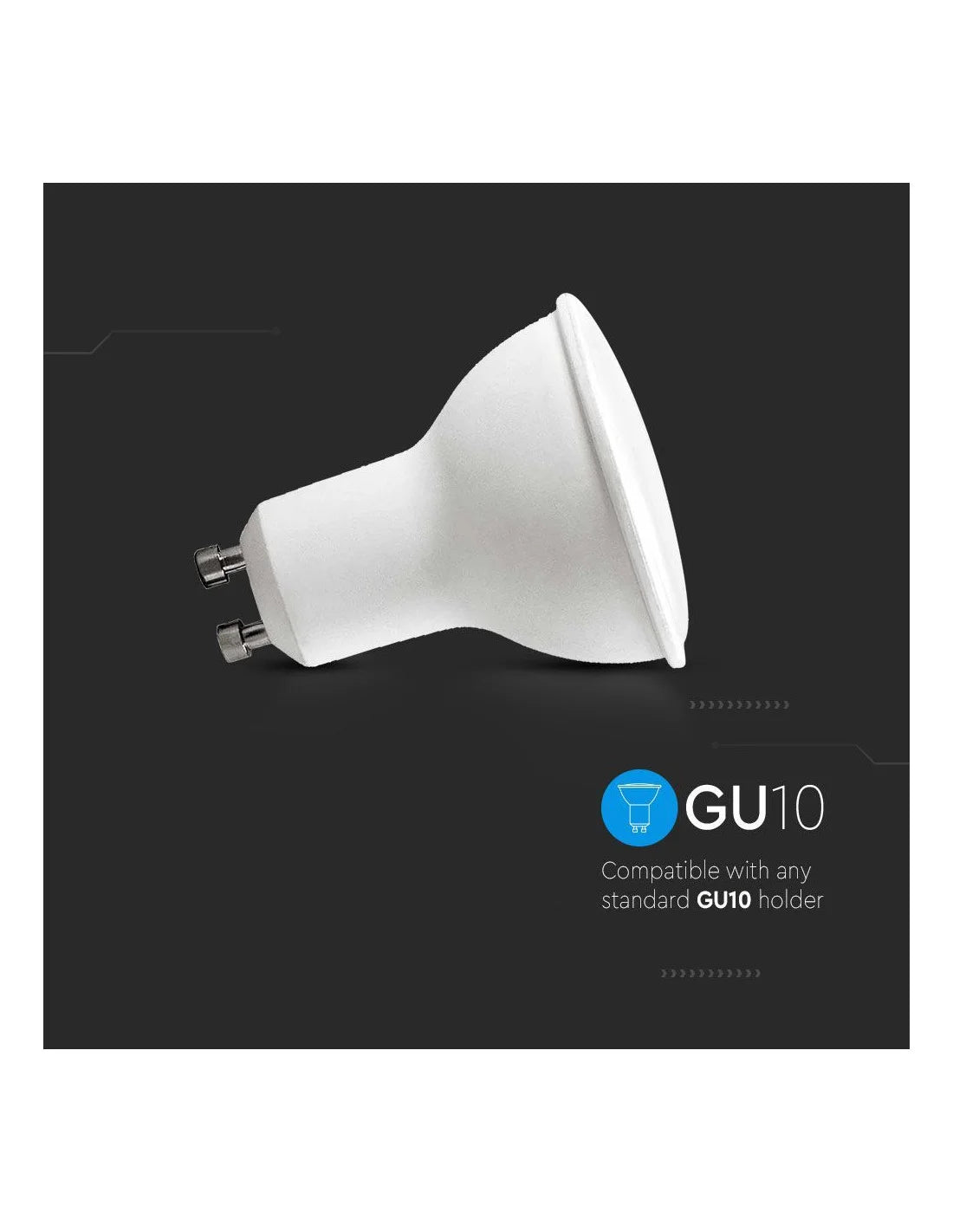 LED Крушка 4.5 W GU 10 SMD Пластик 110 ° 6500 K 6 бр . / сет