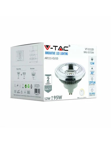 LED Крушка AR111 12 W GU 10 6400 K Димируема
