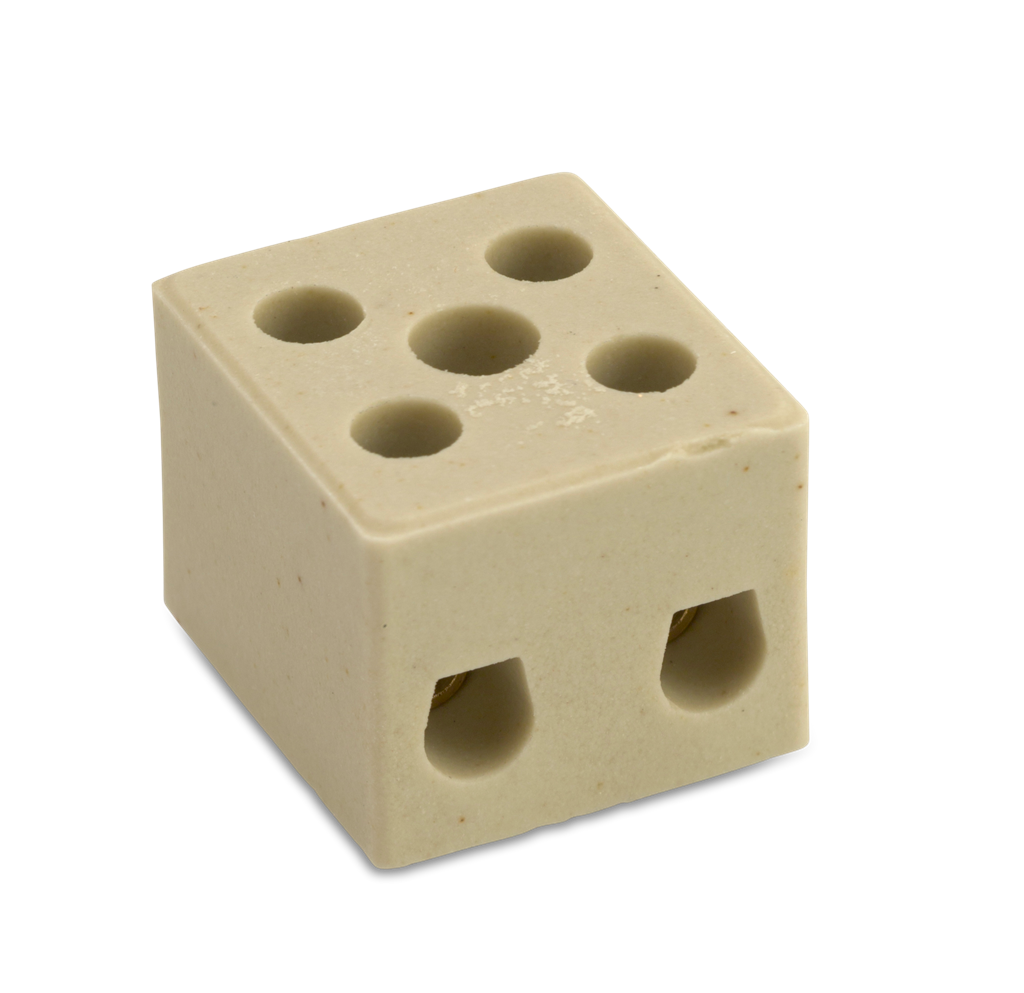 Керамична клема 2 х 4 мм2 /макс300" за клемата и 1000" за корпуса/ 450 V BM