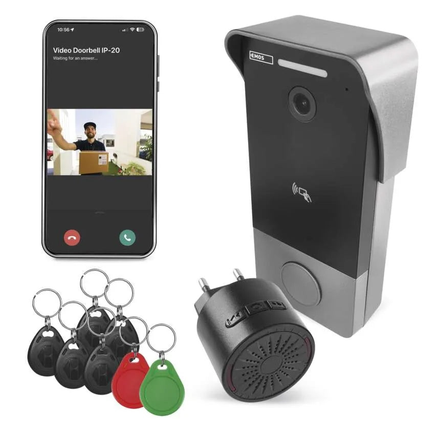 Видео бутон с RFID и звънец 12 Vdc IP - 20PoE Wi - Fi GoSmart EMOS