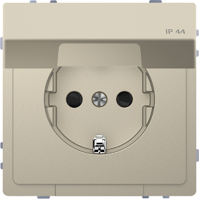 Механизъм контакт шуко с лицев панел IP44 цвят Сахара System Design Merten SE