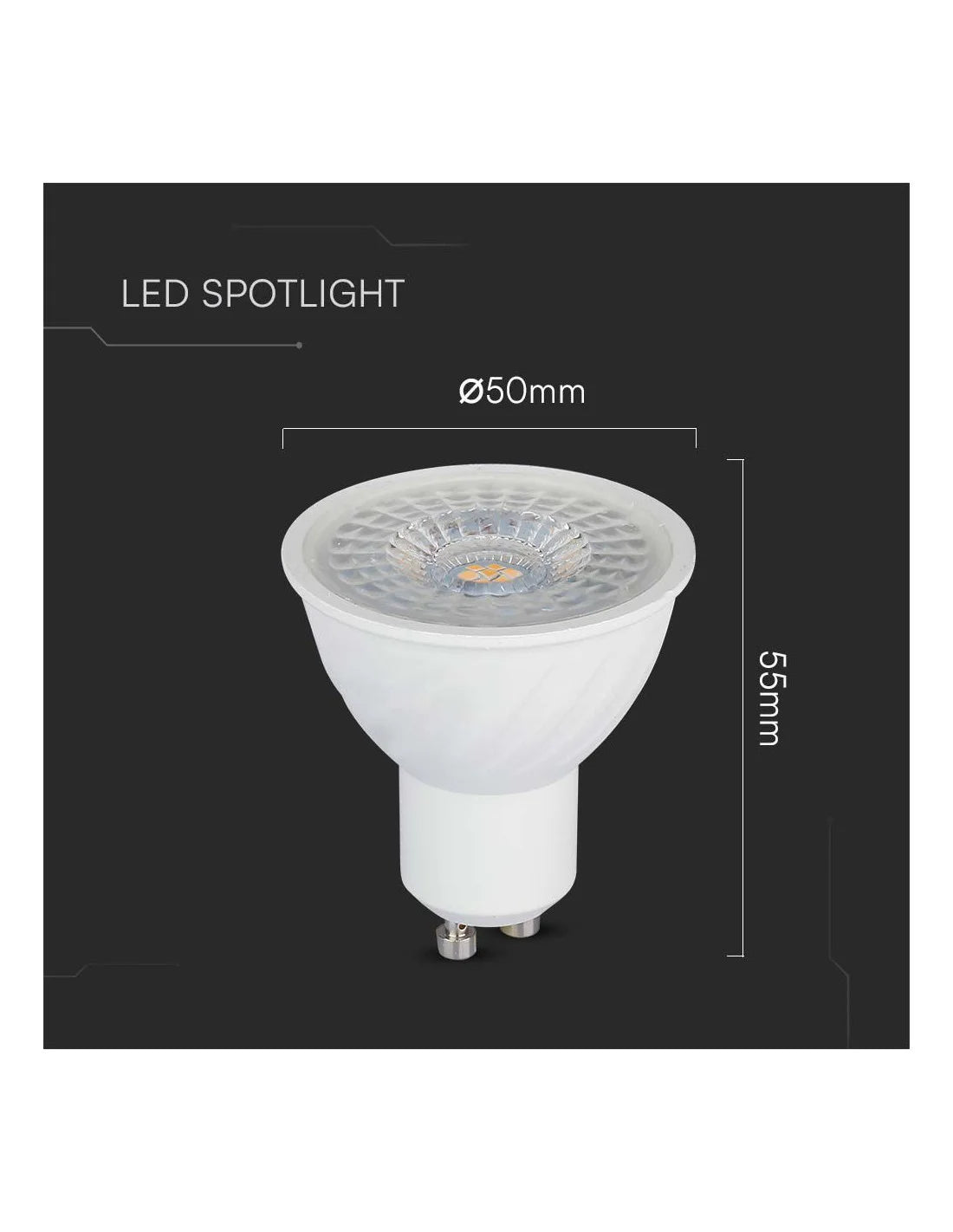 LED Крушка SAMSUNG ЧИП 6 W GU 10 6400 K