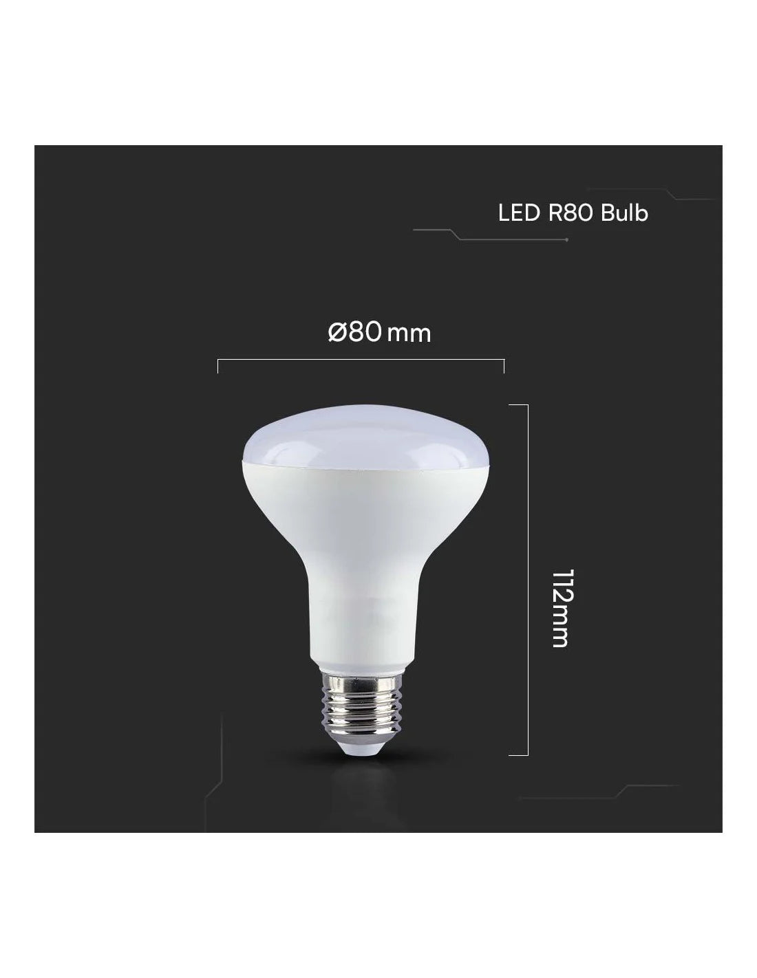 LED Крушка SAMSUNG Чип 10 W E 27 R 80 6400 K
