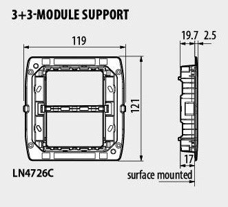 Носеща рамка 3+3 мод. AIR LL Bticino